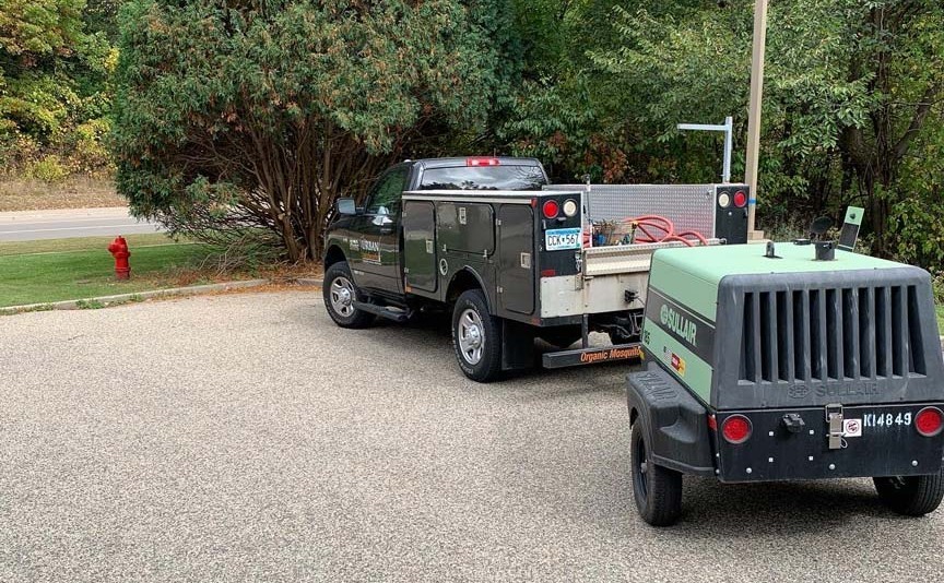 Irrigation truck for Fall Blowouts Urban Landworks Irrigation Services